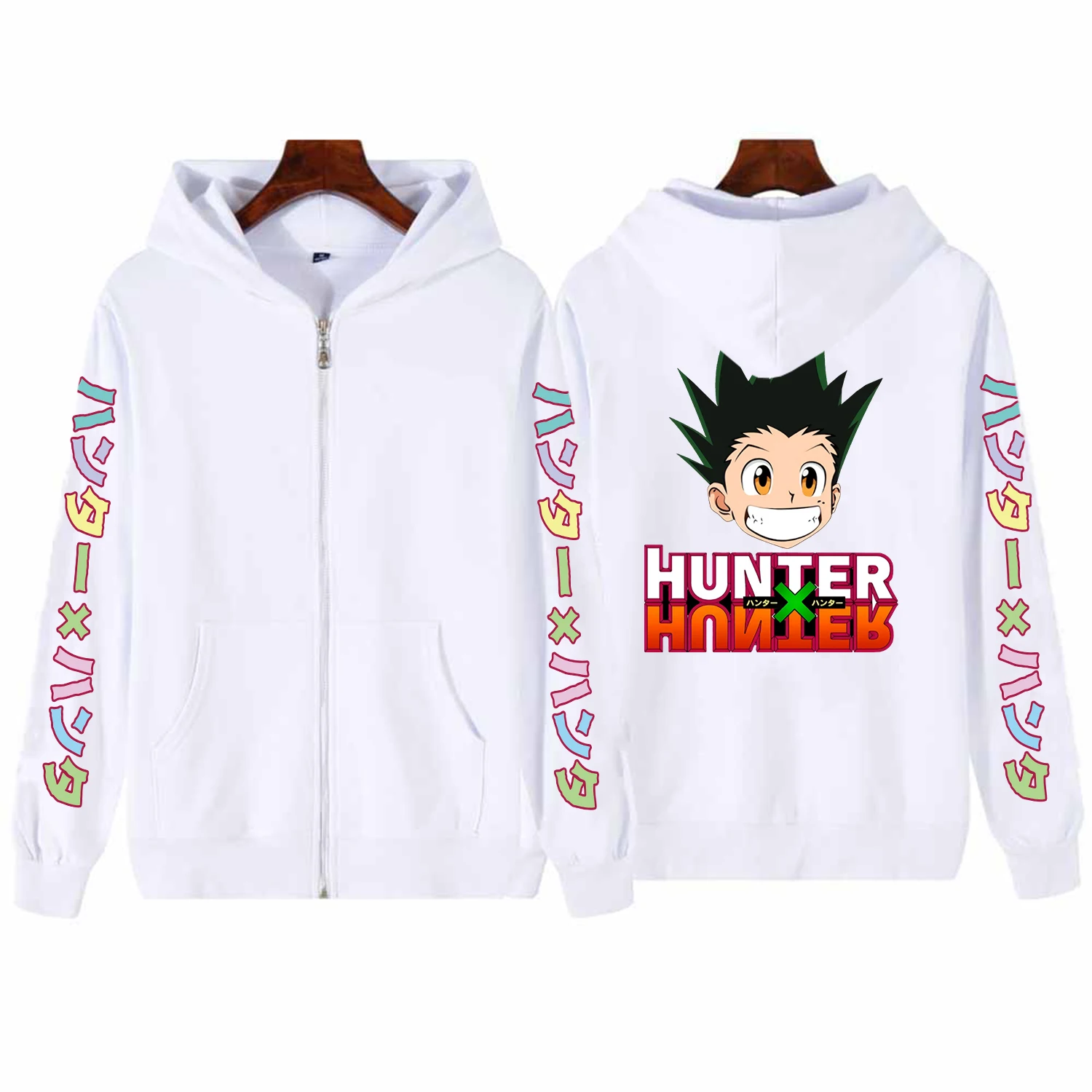 Manga Hunter x Hunter Gon Freecss Anime Zipper Hoodies Women Funny Cartoon Casual Oversized Loose Winter Warm Zipper Jacket Coat