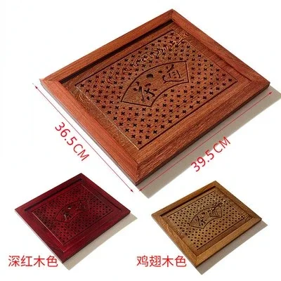 Wooden tea tray, solid wood tea table, tea table, marble fittings, embedded saucer leaking board, customized tray.