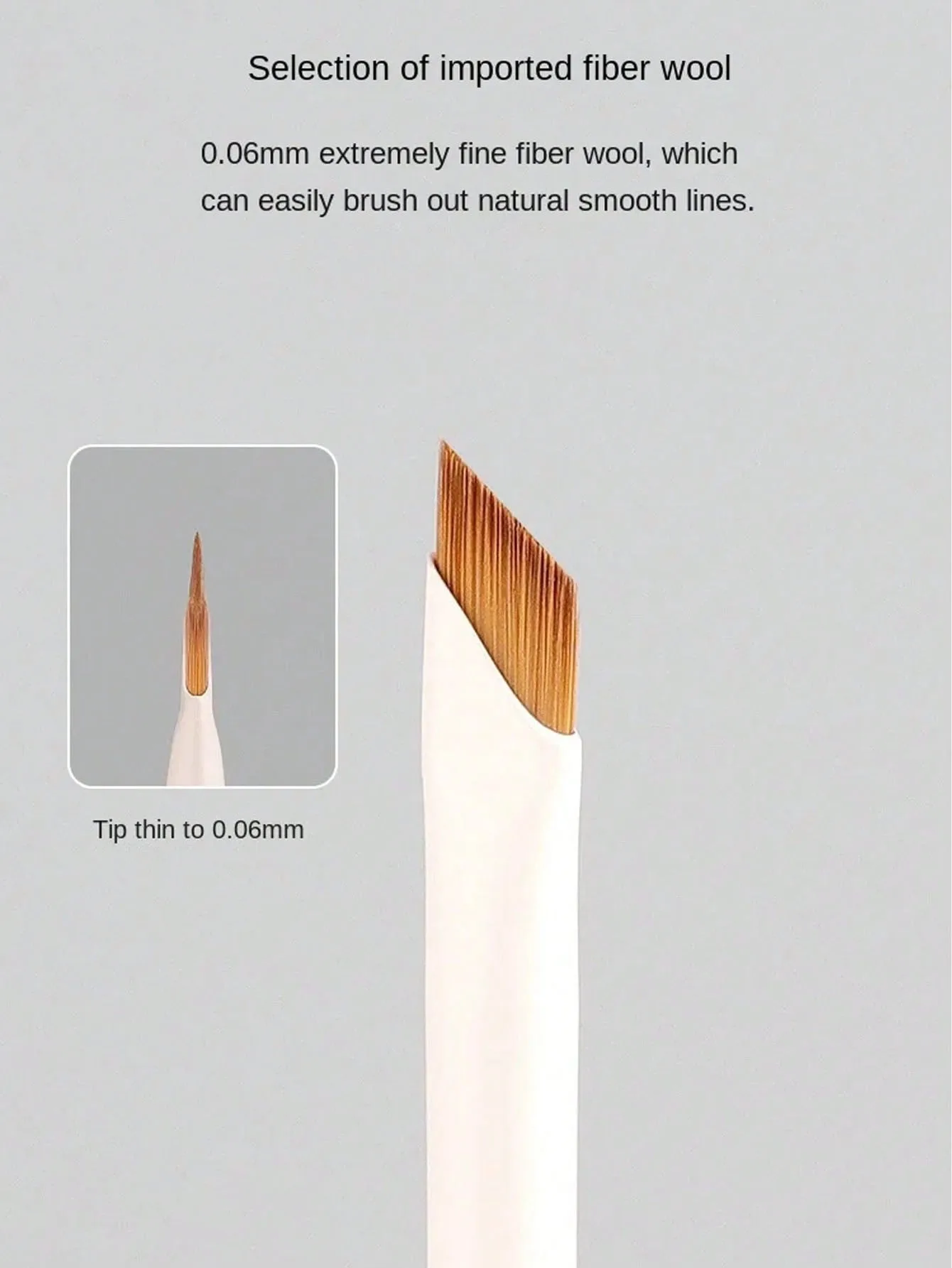 3개 기본 메이크업 브러쉬 세트, 파운데이션, 블러셔, 눈용. 17x10cm, 합성모, 부드러움