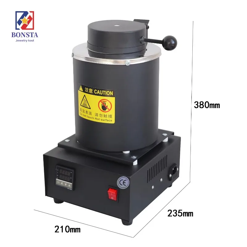 Hot Sale 2kg Mini Portable Metal Gold And Silver Jewelry Melting Furnace With  Crucible For Refining Copper Aluminum