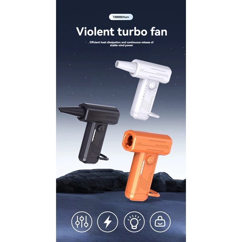 Powerful Turbo Blower Fan Air Duster Kit Duster High-Speed Electric130000rpm Air Blower Fan For Car Computer Keyboard A
