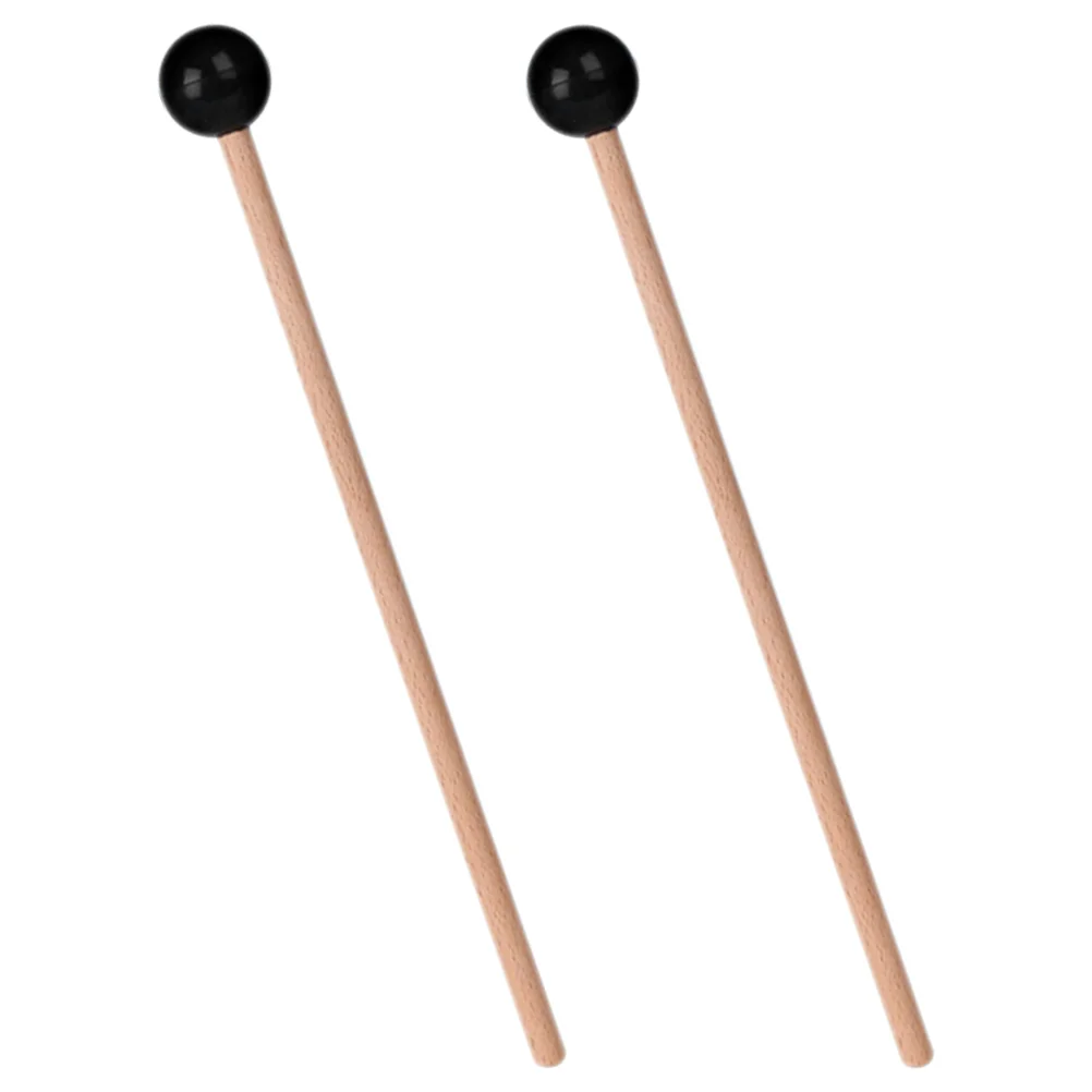 2 Pcs Ethereal Drum Sticks Steel Tongue Mallets Wood Xylophone Hammer Percussion Rubber Musical Instrument Drumsticks