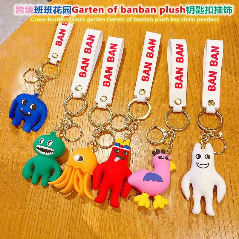 Garden of Banban Keychian Cute Anime Figure Doll Keyring Pendent Car Key Chians Accessories Kawaii Toy Gift for Men Women