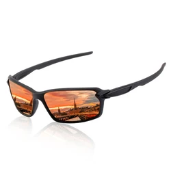 Men's Sports Cycling Polarized Sunglasses for Outdoor, Fishing, Traveling, Driving Square Frame Glasses