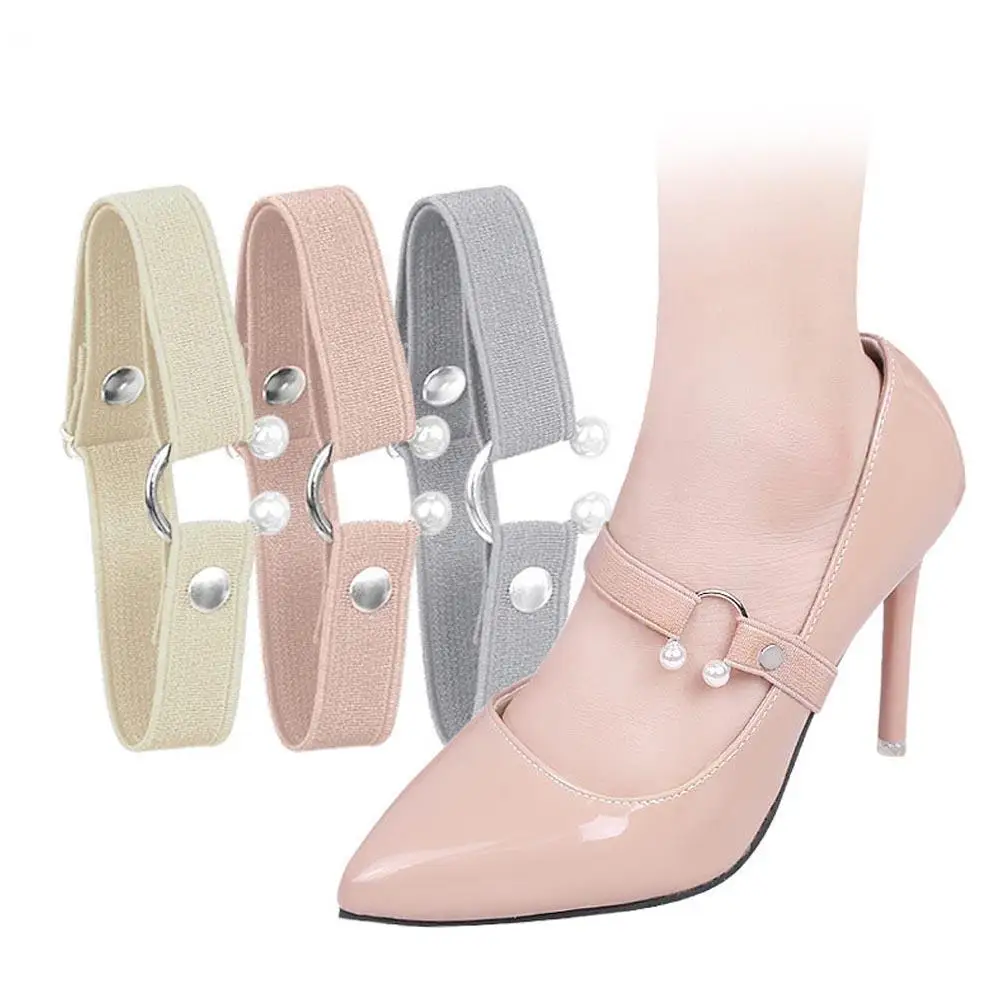 

1Pair Shoes Band High Heel Laces Heel Straps Belt Anti-drop with Buckle Adjustable Anti-skid Shoe Accessories