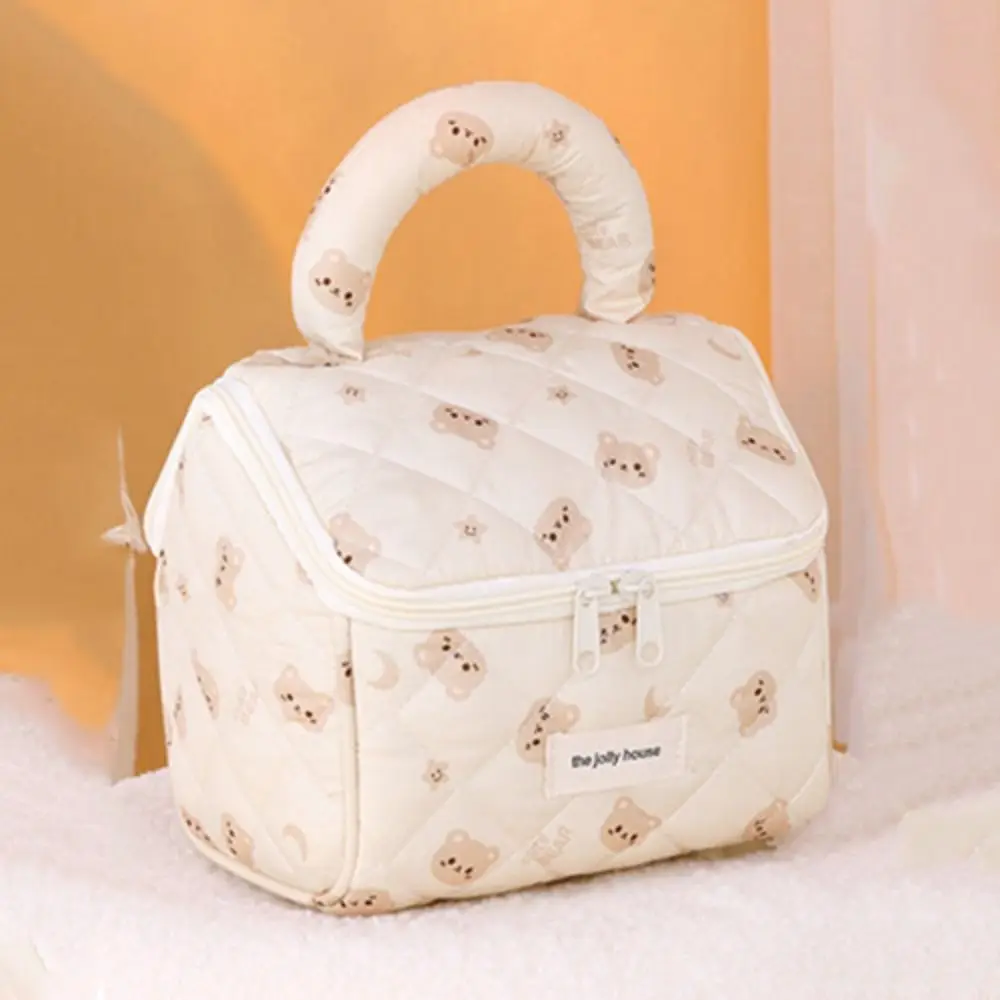 House Shape Cartoon Cosmetic Bag Bear Rabbit Wash Pouch Storage Bag Butterfly Cherry Large Capaticy Makeup Brush Case Wash Face