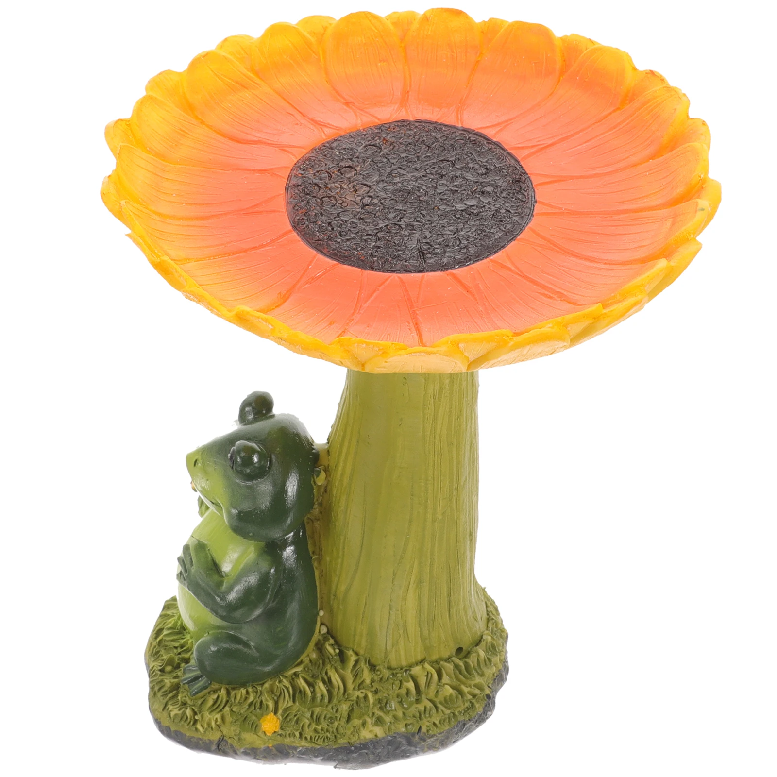 

DIY Frog Bird Feeder Resin Birdbaths Animal Garden outside Feeders for Outdoors