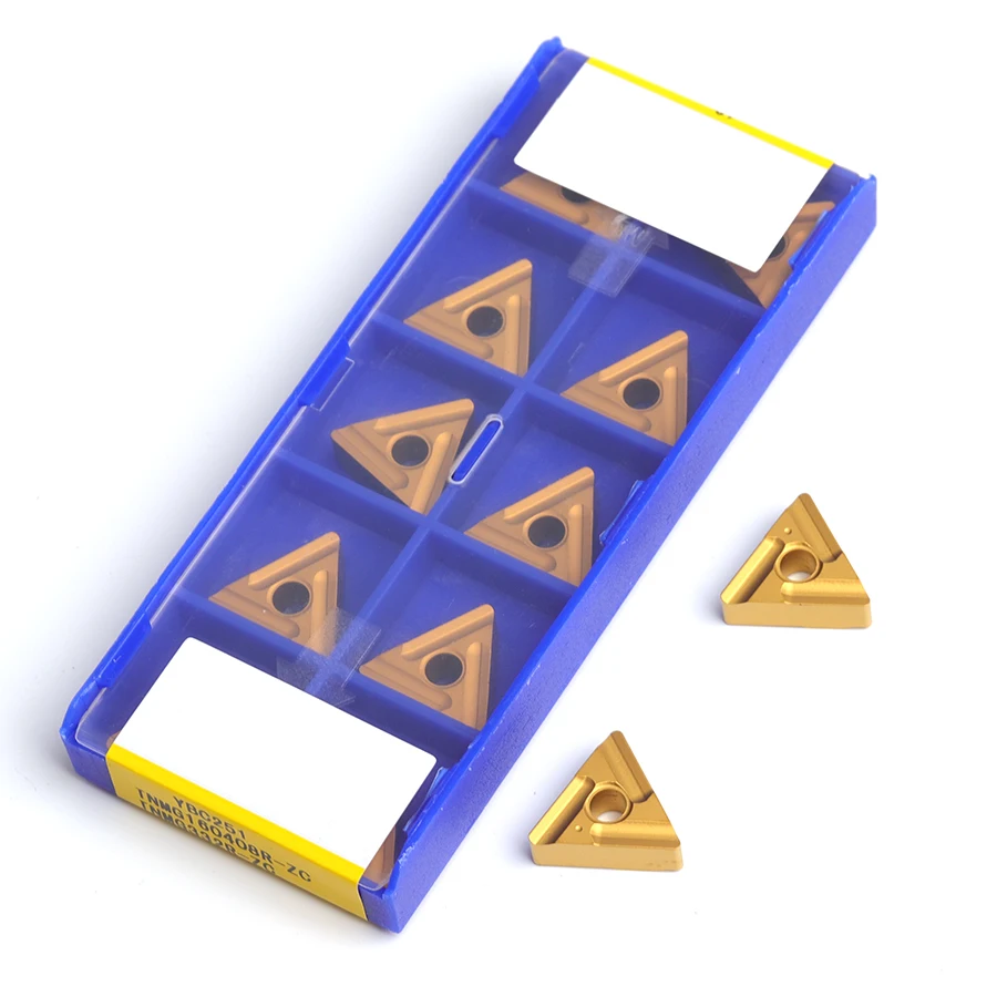 Herramienta de torneado externo, accesorio TNMG160404L TNMG160408L ZC TNMG160404R TNMG160408R-ZC YBC251 YBC252, hoja de corte de torno CNC