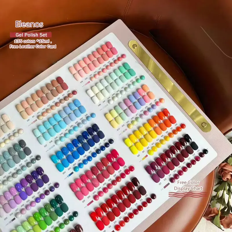 Eleanuos 135 stks 15 ml Nagelgel Set Met Kleurenkaart Voor Nagelsalon Groothandel UV Nagellak Lak 15 ML Manicure Gel Polish Kit