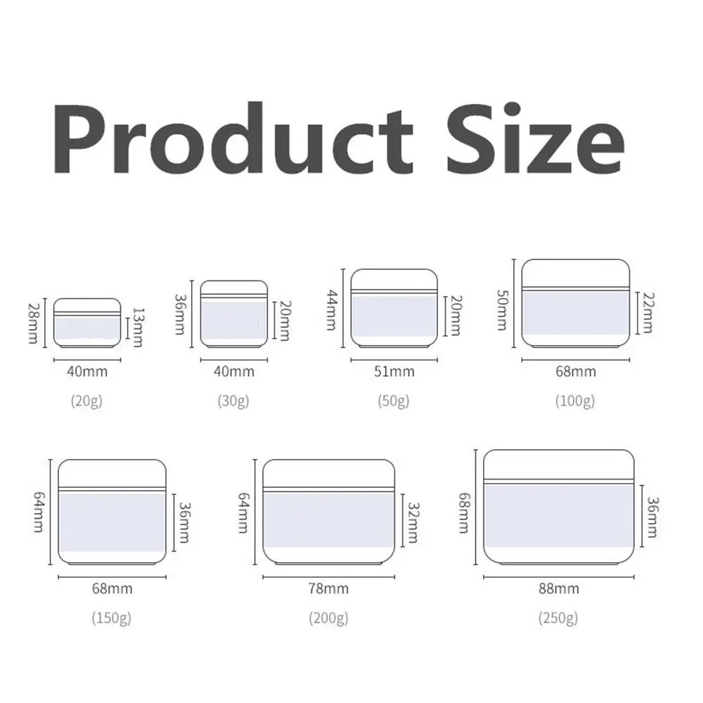 met deksels Lege monsterpotten Reisopslag Crème Lotiondoos Make-uppot Pot Ronde zalven Fles Cosmetische containers Gevallen