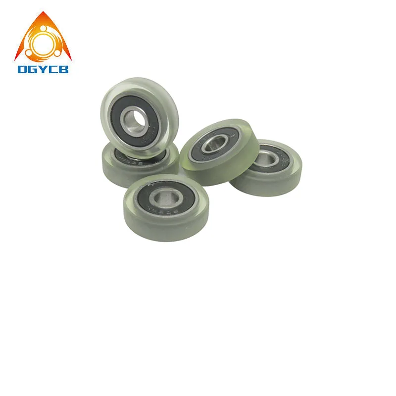 

1pcs PU Bearing Roller OD 22mm Bore 5mm 6mm 8m PU60622-6 Polyurethane Covered Bearing Wheel 6*22*6 Plastic Guide Pulley 6x22x6