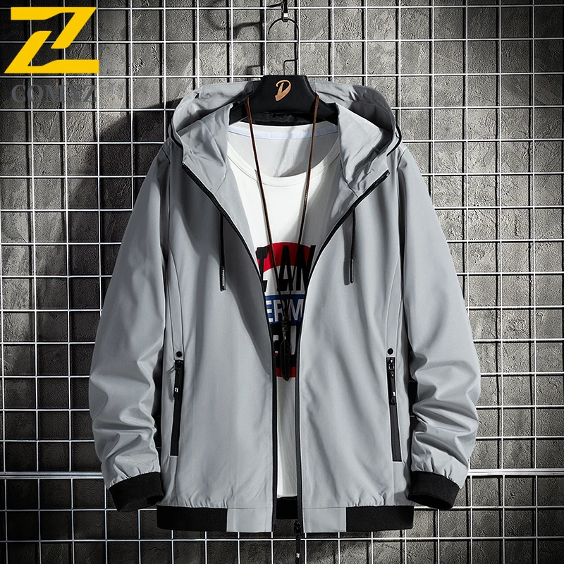 

Мужская куртка в корейском стиле, весенне-осенняя молодежная мужская куртка с капюшоном в кампусном стиле, модный дизайн, спортивная ветровка на открытом воздухе 5XL