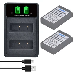 2000mAh PS-BLS5 BLS-5 BLS50 Battery + USB Dual Charger for Olympus E-PL7,E-PM2, OM-D E-M10, E-M10 II, Stylus1