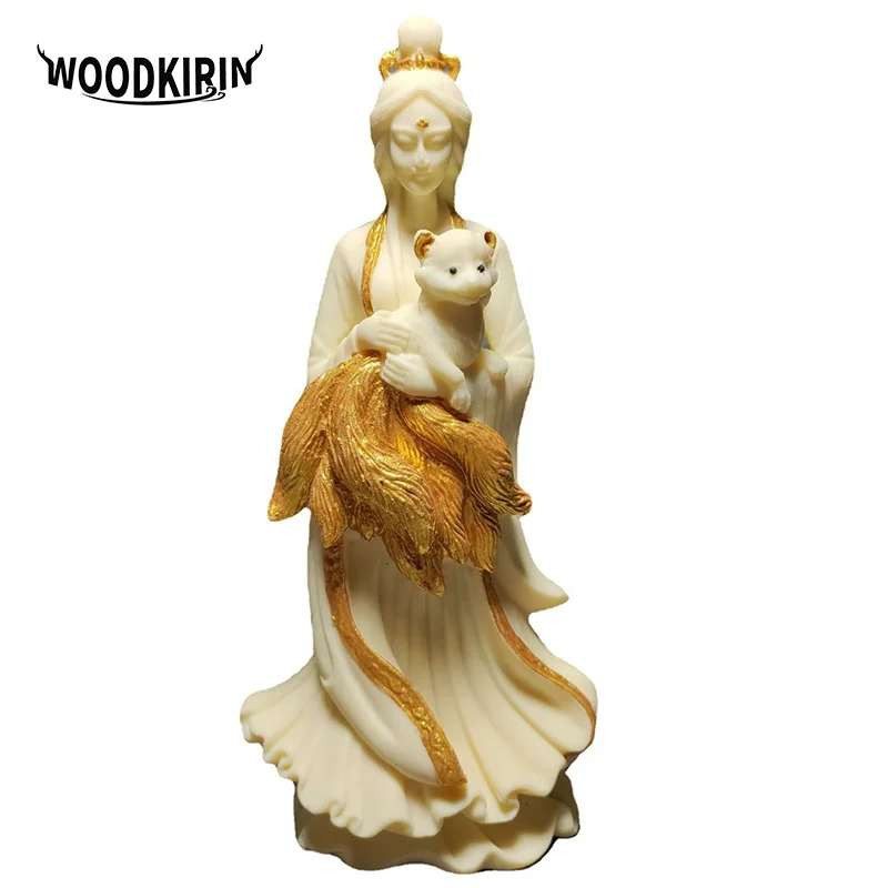 

Nine-Tailed Fox Fairy Statue Resin Sculpture High Quality Fairy Home Living Room, Room Decoration Artwork 21cm/8.25 in