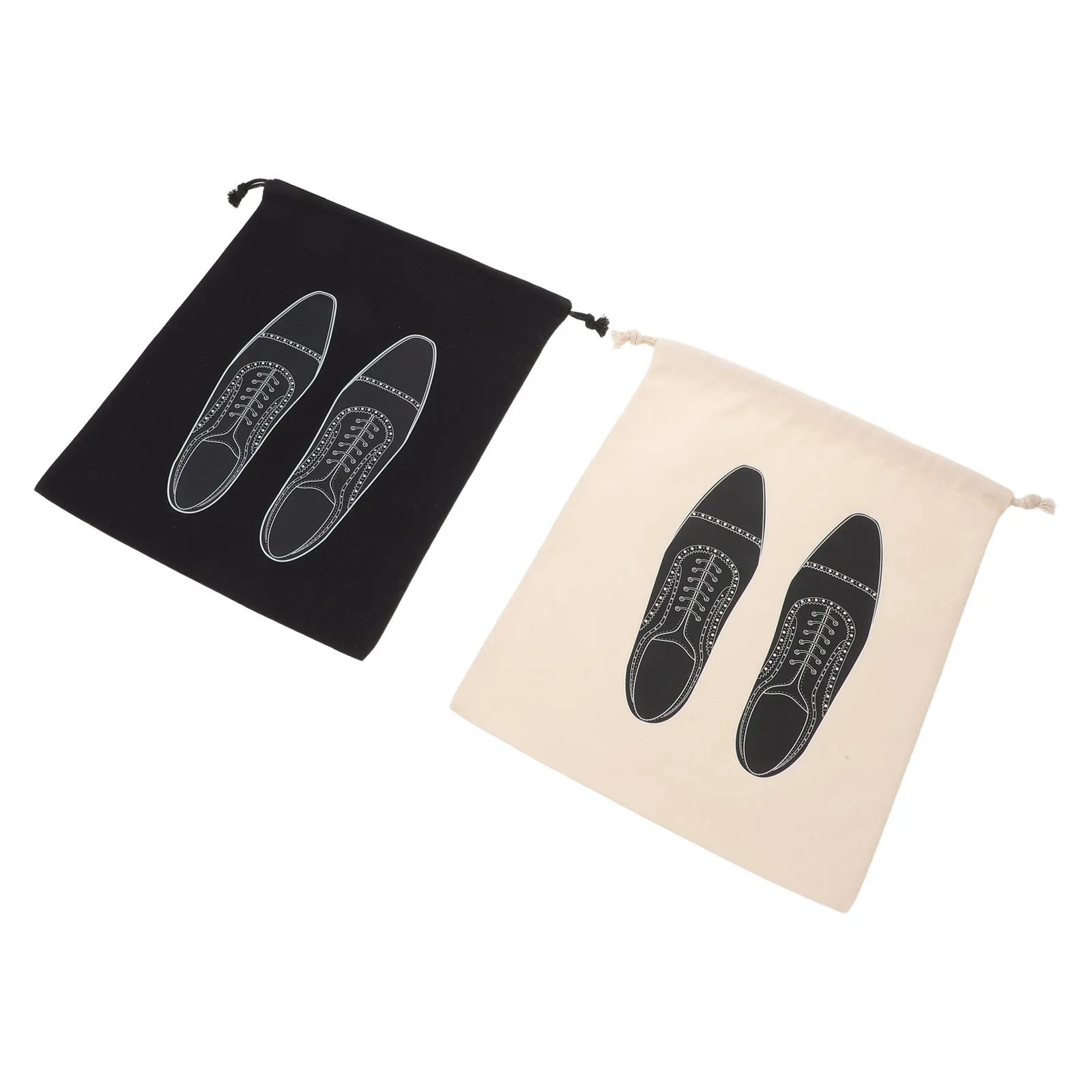 

2Pcs Breathable Cotton Shoe Bags Travel Dustproof Drawstring Organizer Sneaker Storage Bag for Men Women Lightweight Travel