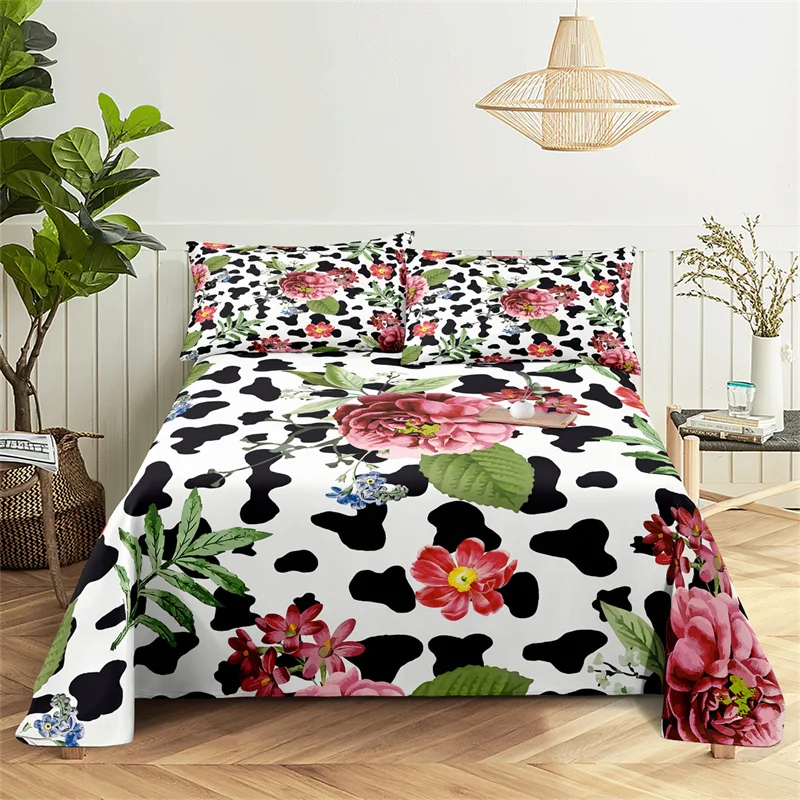 

Plants Sheet Set 0.9/1.2/1.5/1.8/2.0m Flowers Bedding Set Bed Sheets and Pillowcases Bedding Flat Sheet Bed Sheet Set