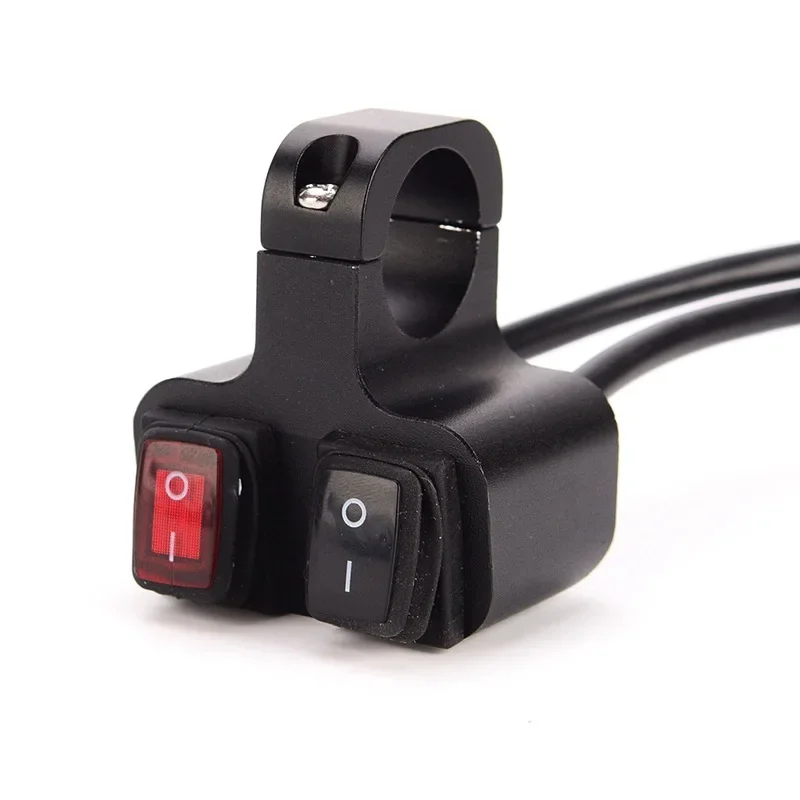 

Motorcycle accessories modification, double flash switch spotlight switch 2-in-1 CNC dual 12V switch