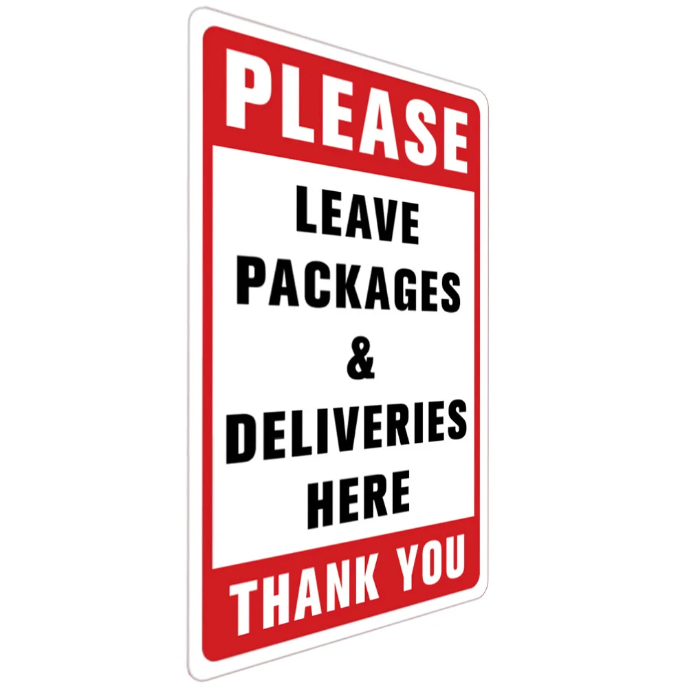 Envelope Package Leave Here Sticker Delivery Sign Decal Logo Stickers Letters Nail