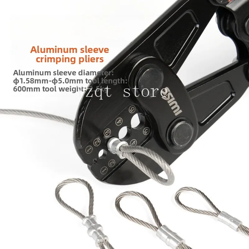 

Round joint aluminum clamp single copper pipe pliers crimping pliers 8-shaped aluminum sleeve crimping pliers 1.58-5 mm