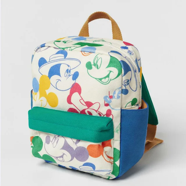 Disney Mickey Mouse Printed Cartoon Children's Backpack Fashion Design Baby Kinderganter Schoolbag Kids Girl Boy Accessory Bag