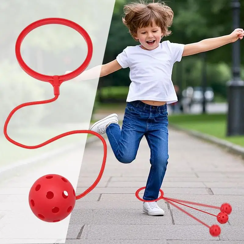 كرة تخطي الكاحل للأطفال بألوان متنوعة دوارة ناعمة ذات ساق واحدة سوينغ حلقة القفز التنسيق اللياقة البدنية كرة رياضية خارج