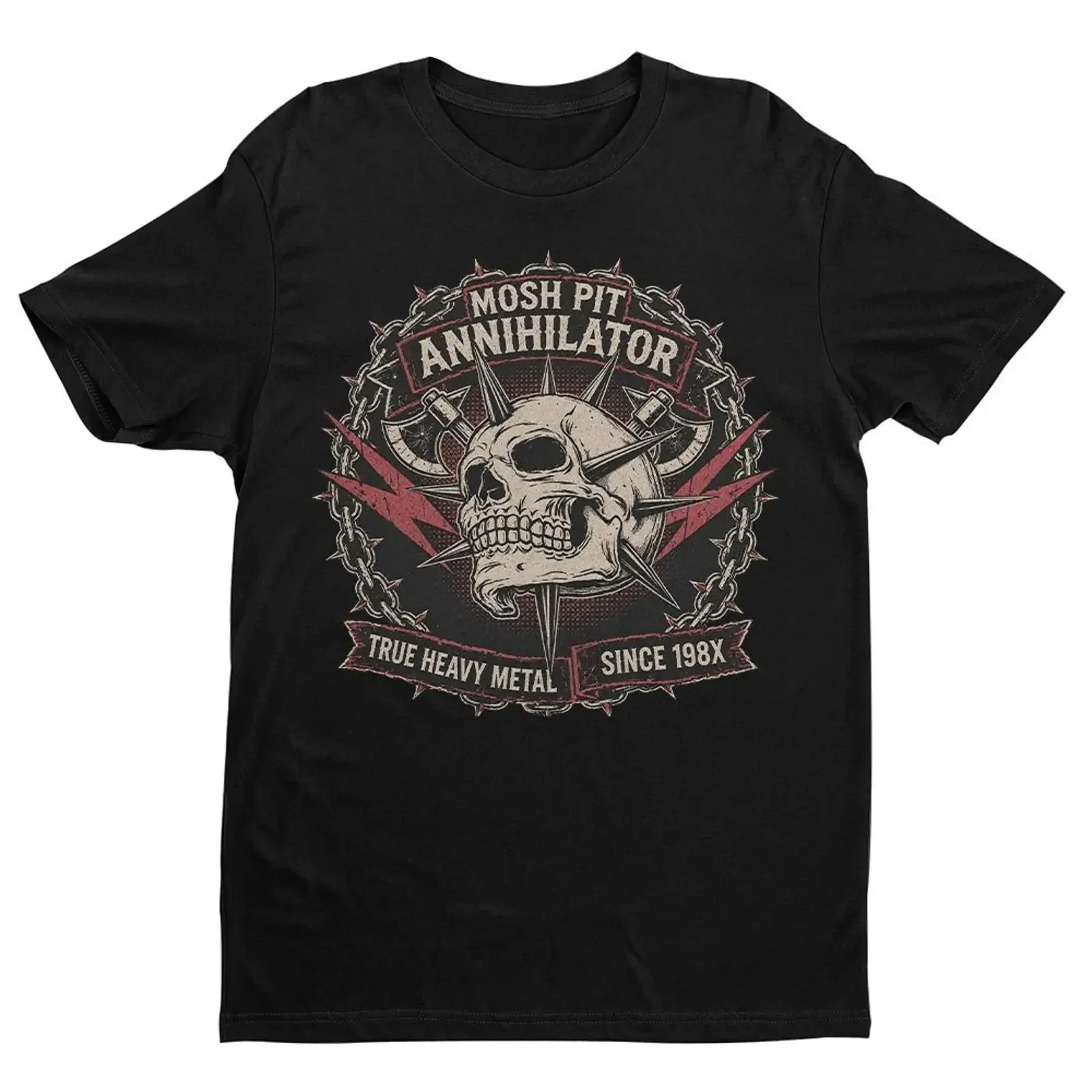 Vintage Heavy Metal Skull T shirt Retro Mosh Pit Annihilator vintage Washed Comfortable Stylish homme graphic Breathable Unisex