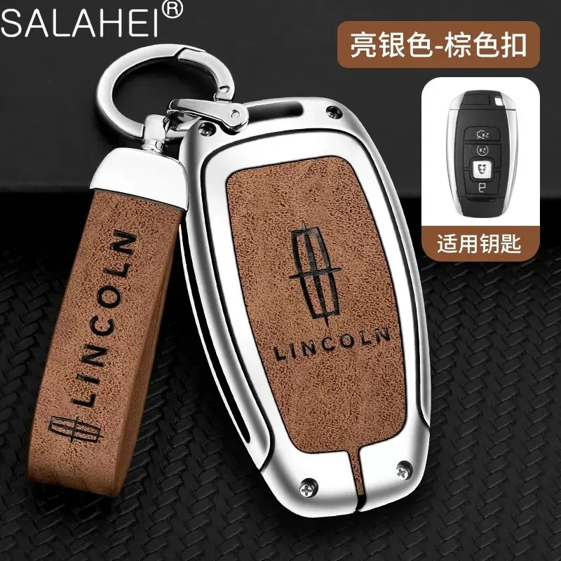 Zinc Alloy Car Key Case Cover Shell For Lincoln Continental MKC MKZ MKX Navigator Z Nautilus Aviator Corsair 2017 2018 2019 2022