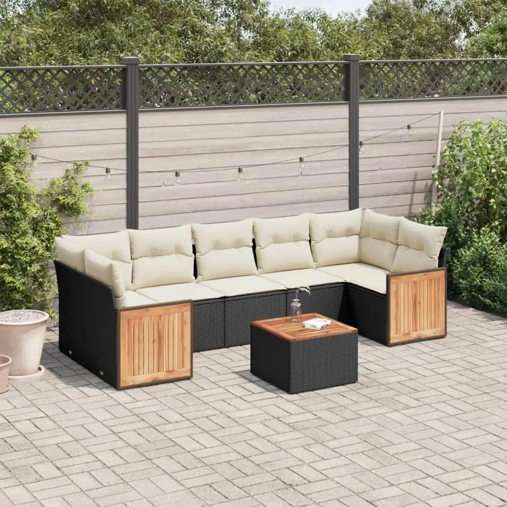 

Stylish Black and Cream Garden Sofa Set Outdoor Furniture Comfortable Seating for Patio Balcony and Backyard Relaxation