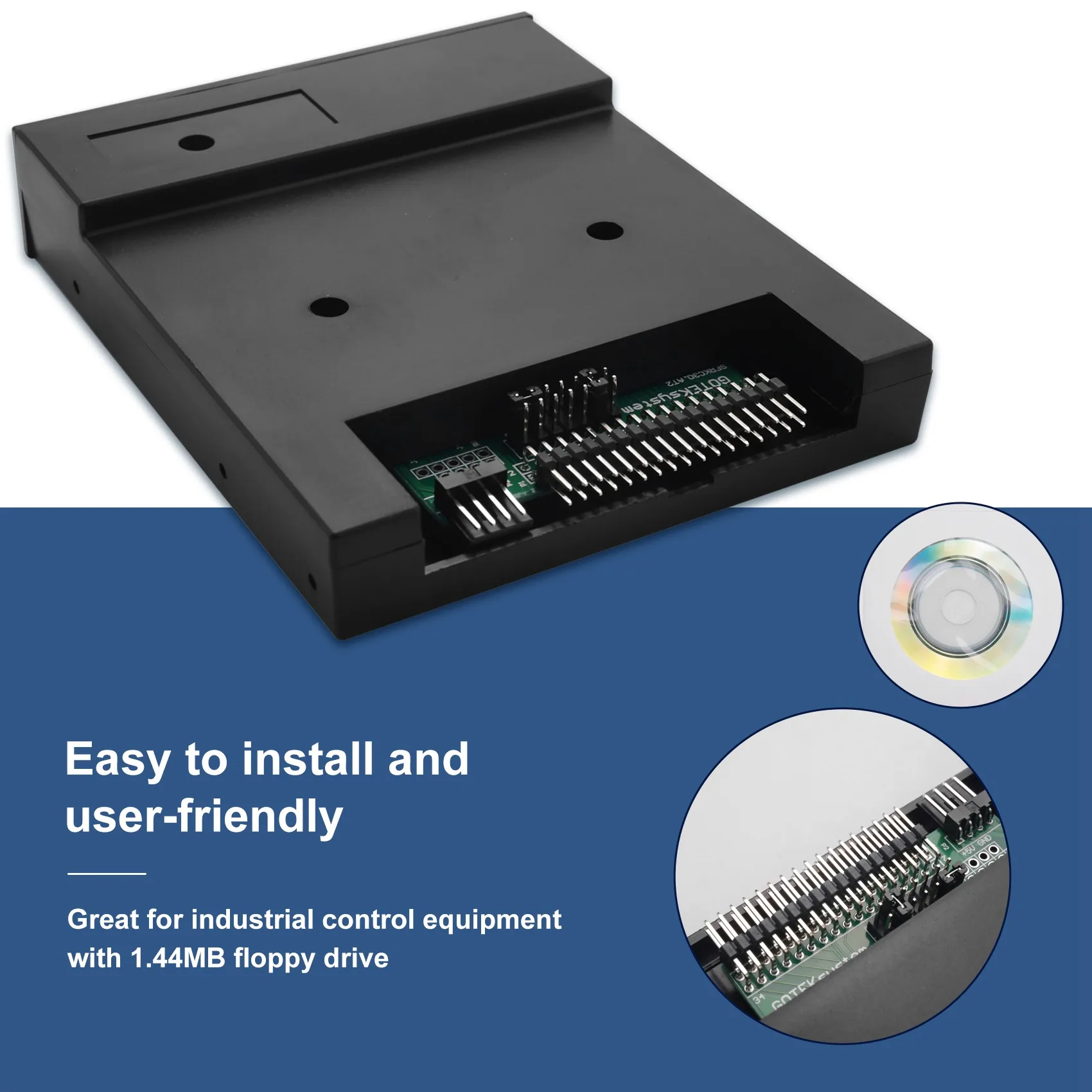 

(Limited Offer)SFR1M44-U100K Black 3.5 inch 1.44MB USB SSD FLOPPY DRIVE EMULATOR for KORG Electronic Keyboard GOTEK