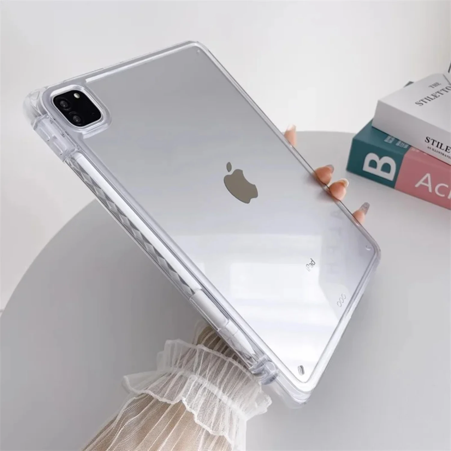 Protective Clear Hard Case for 10th 10.9 11 12 Pro Generation, 10th 10.2 9th 8th 7th 6th 5th - Durable and Stylish Cover for App