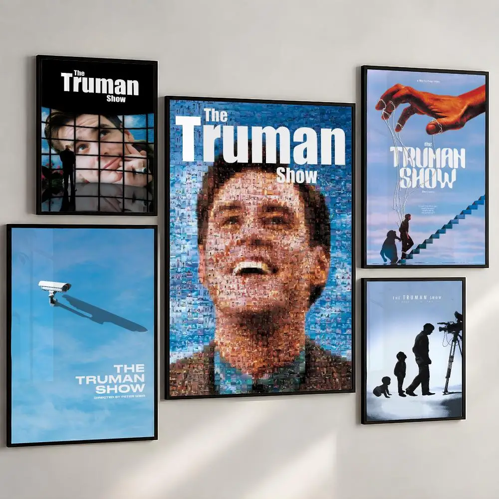 Movie The Truman Show Jim Carrey Classic Poster PP Wall Art Print Removable Water-Resistant Home Decor For BedroomApartment Gift