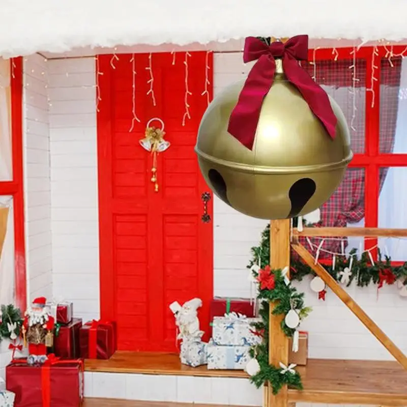 45/60cm nadmuchiwana kula Jingle Bell zawieszka na choinkę ozdoba dekoracje DIY Handmade Navidad ozdoba choinkowa
