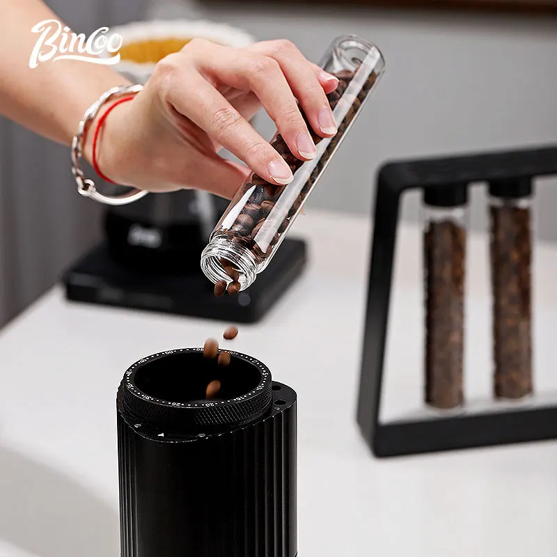 Bincoo-Présentoir de grains de café scellé, stockage transparent, soupape d'échappement à sens unique, bouteille de recharge portable, bouteille de parfum