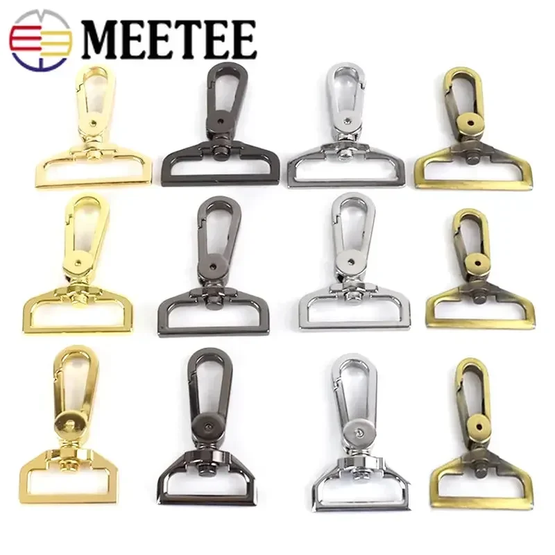 

Meetee 4/10Pcs 25/32/38mm Metal Lobster Buckles Swivel Trigger Clips Clasp Snap Hook Belt Pet Dog Collar Lanyard Bag Accessories