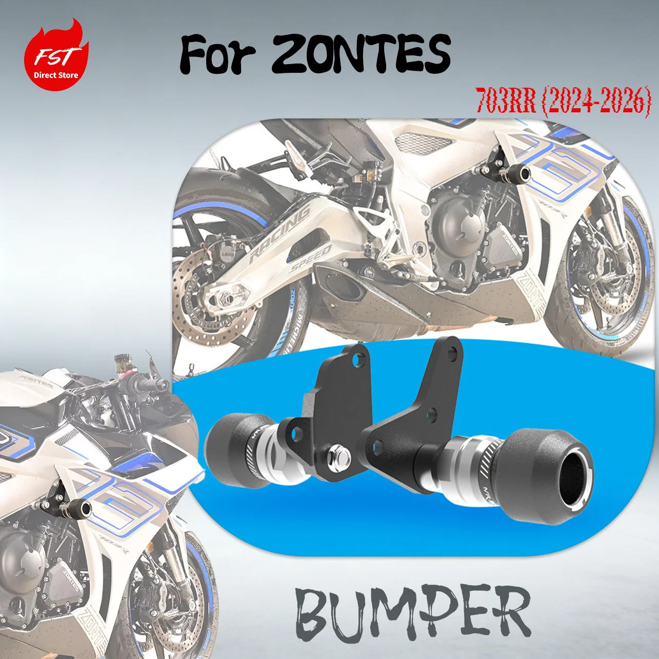

Crash Bar Engine Guard For ZONTES 703RR (2024-2026) Racing Bumper Anti-Crash Slider Motorcycle Protection Modified Accessories