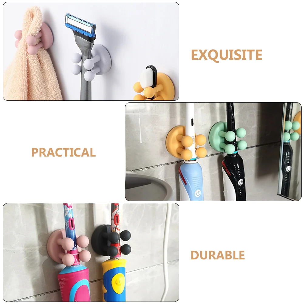 

4pcs No Residue Hook Cable Organizer Silicone Cord Holder Waterproof For Bathroom Kitchen Bedroom Cable Clips Cord Organizer