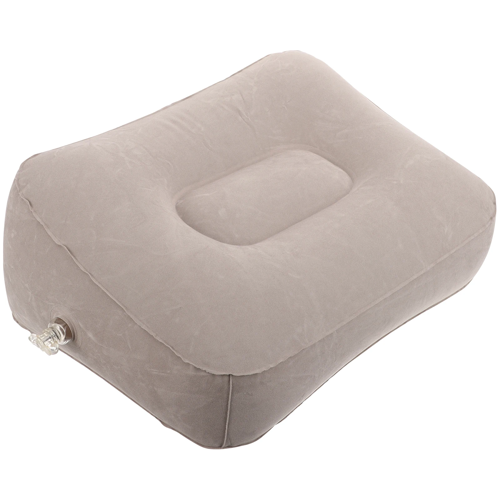 

Inflatable Foot Travel Convenient Airplane Footrest Pillow for Airplane Leg Support Office Nap Grey Layer Storage Bag Pump