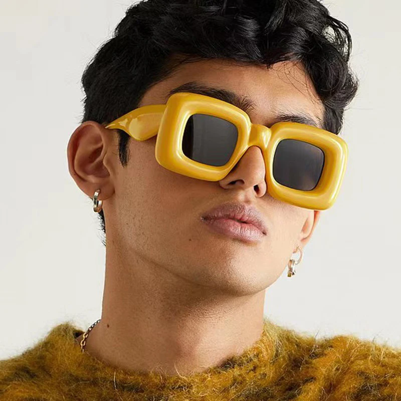 Inflatable Funny Street Show Polarized Myopia Sunglasses Personalized Dark Glasses European American Fashion Lip/Square Shades
