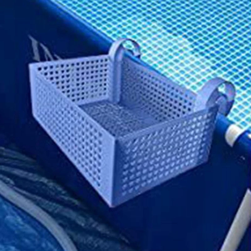 Poolside Storage Basket, Retractable Pool Toy Basket, Pool Accessories, Suitable For Most Frame Above Ground Pools