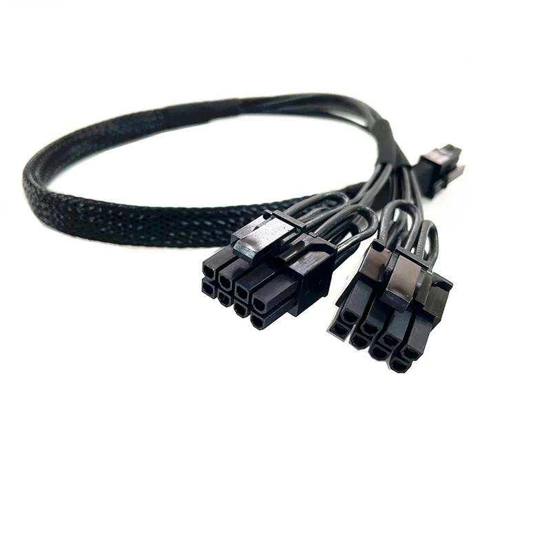 mini 8pin to Dual 8pin(6+2) PCI-E Graphic Card GPU POWER CABLE for Nettrix X640 G50 and GPU 2070 3090 P4000