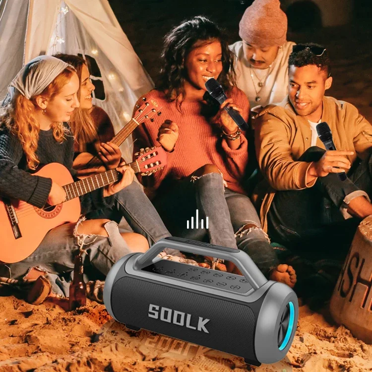 SODLK T80K اللاسلكية المحمولة Boombox المتكلم 100 واط قابلة للشحن بوم صندوق المتكلم المحمولة الموسيقى برميل نظام ستيريو بصوت عال