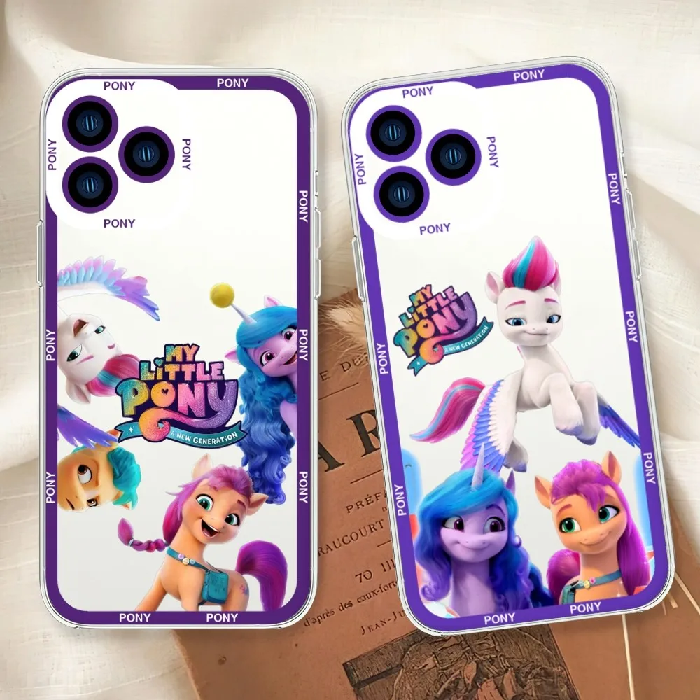 Cartoon My L-Little P-Pony Cute Phone Case For Samsung S20 S21 S22 S23 Fe Lite Plus Ultra Transparent Border Shell