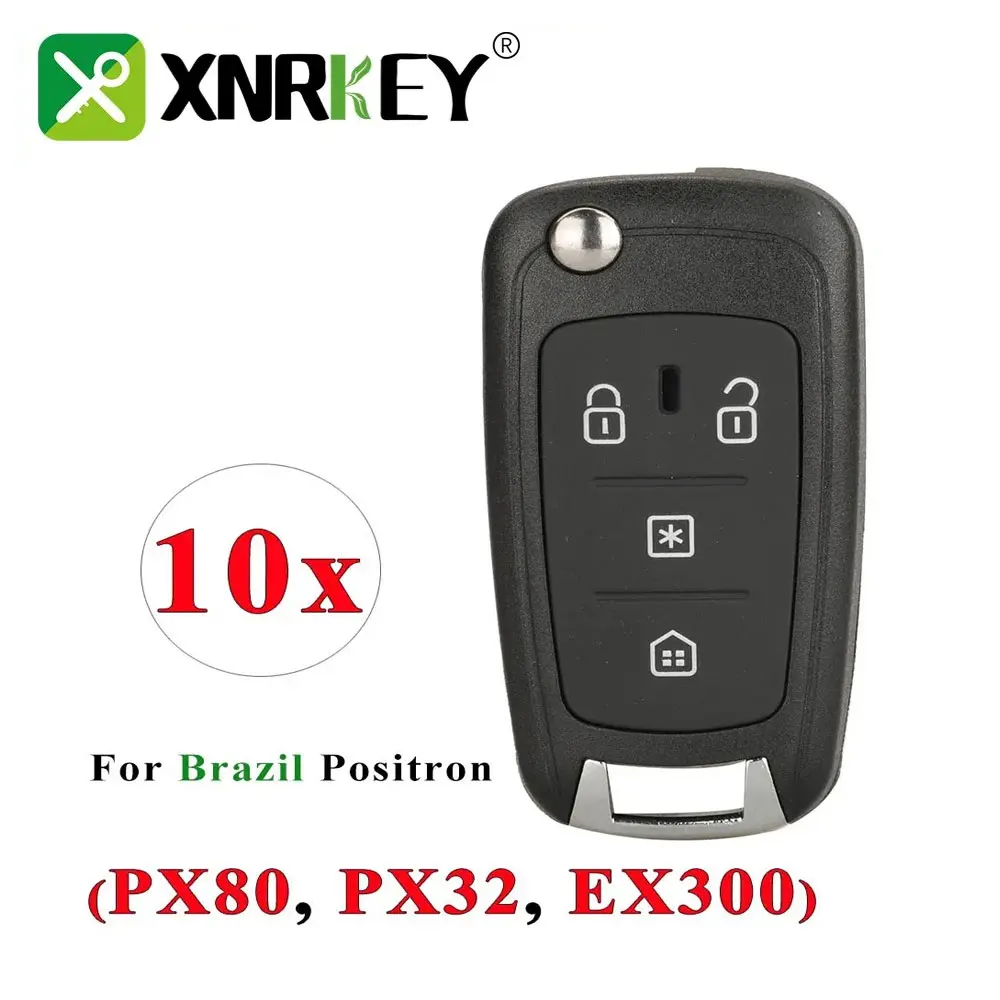 10pcs Car Key Shell For Brazil Positron Flex PX80 Double Alarm 293 PX32 EX300 330 360 AKBPS109 AKBPCP090 AKBPCP117AT