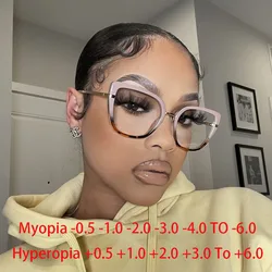 Fashion Cat Eyes Frame Clear Glasses Myopia Nerd Spectacles  -0.5 -1.0 -2.0 to -6.0