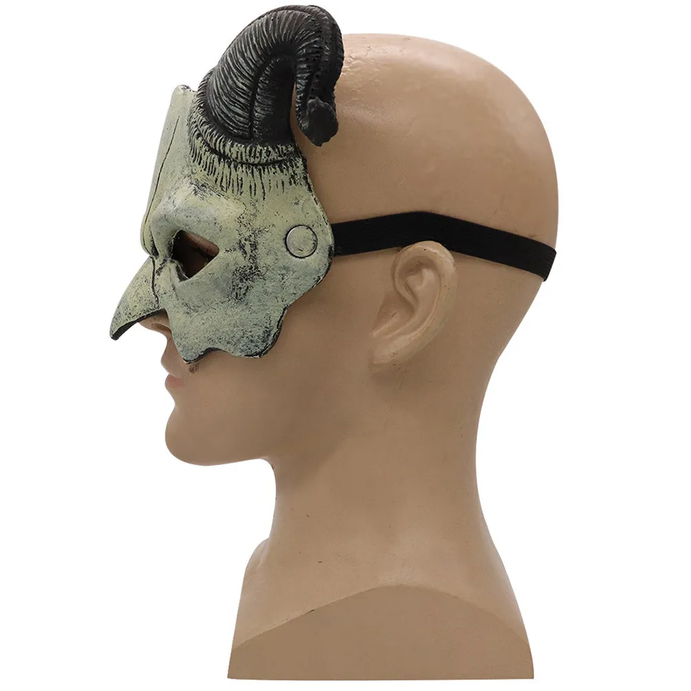 1Pcs Creepy Mask Dragon Devil Half Material Comfortable Fit Fancy Novelty Party Prop Halloween Masquerade