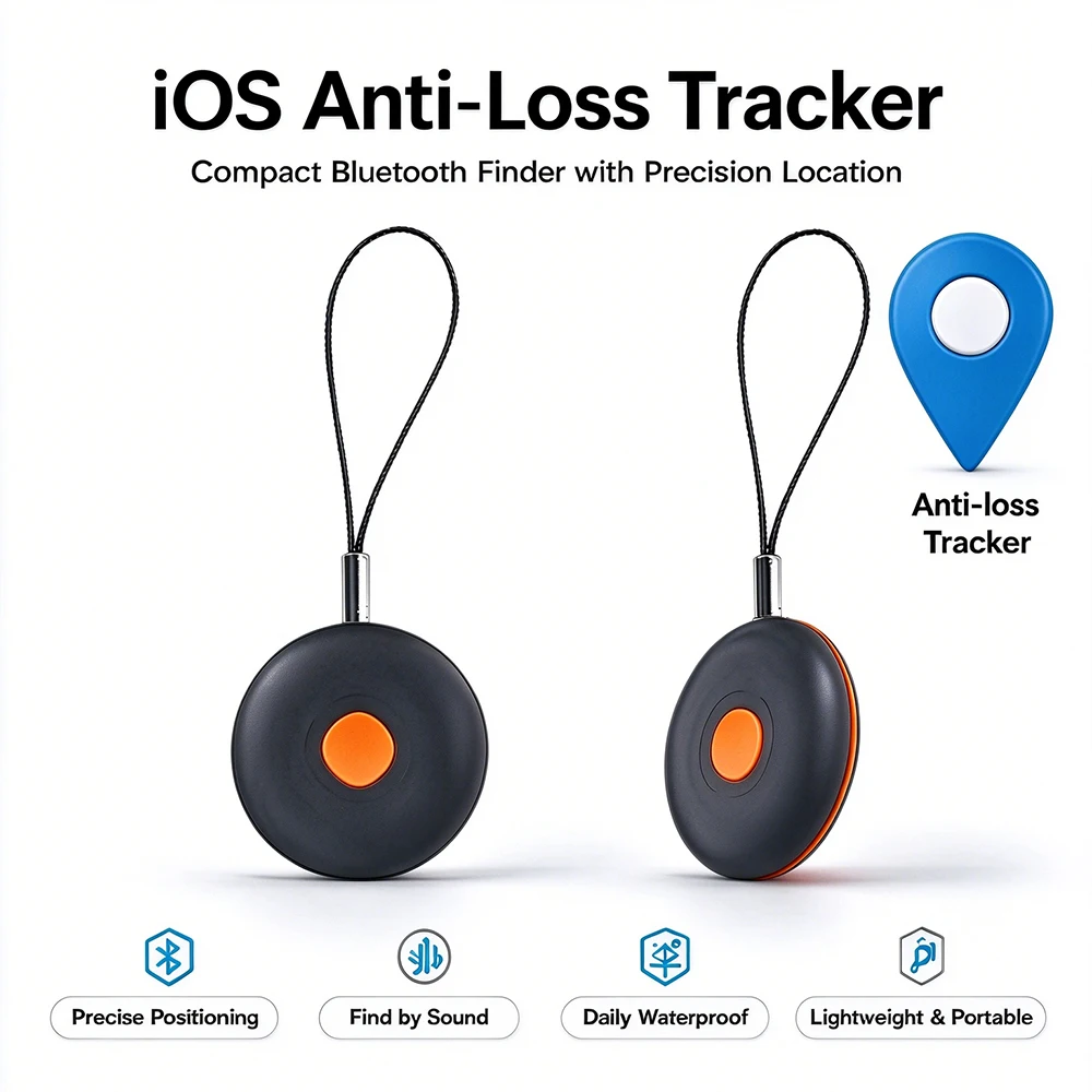 Waterproof Bluetooth Anti Lost Tag Work with Apple Find My Mini Item Locator for Keys Wallet Bag Pet Tracker