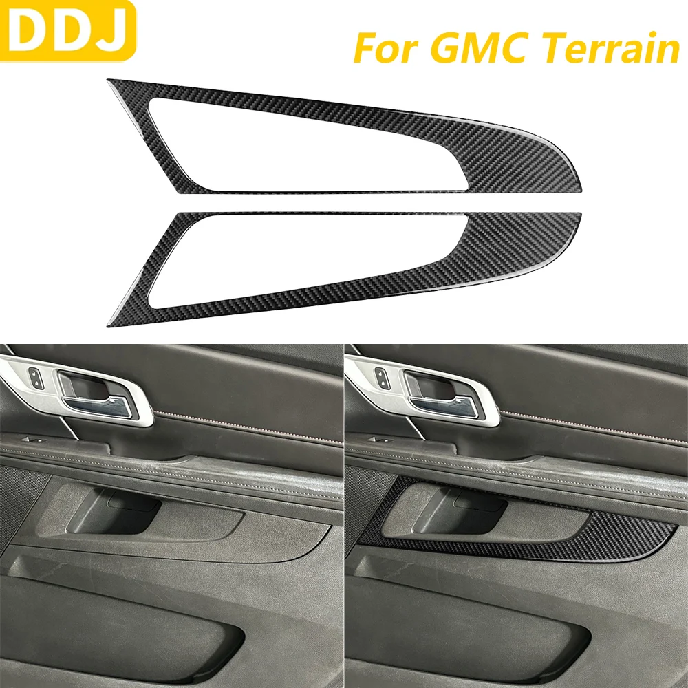

Для GMC Terrain 2010-2017 настоящее углеродное волокно передняя внутренняя дверная панель декоративная крышка автомобильные аксессуары наклейка для украшения интерьера