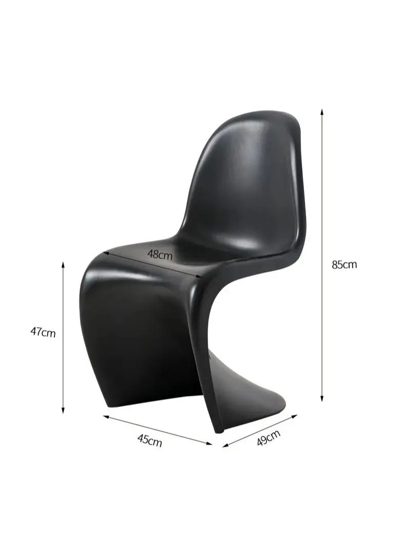 Nordic Home Dining Stoel Eenvoudige Stapelbare Plastic Rugleuning Netwerk Rode Ontwerper Bespreken Dressing Kruk