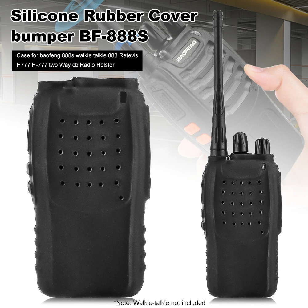 Handheld Two Way Radio Rubber Silicone Case Holster for Retevis H777 for Baofeng BF-888s for Pofung 888s Walkie Talkie