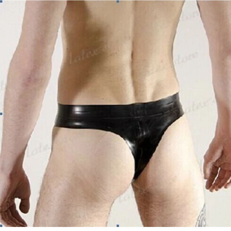 남성용 수제 라텍스 팬티, 블랙 트림, 쓰롱 반바지, 고무 속옷, 수제 섹시 페티쉬, 맞춤형 레드